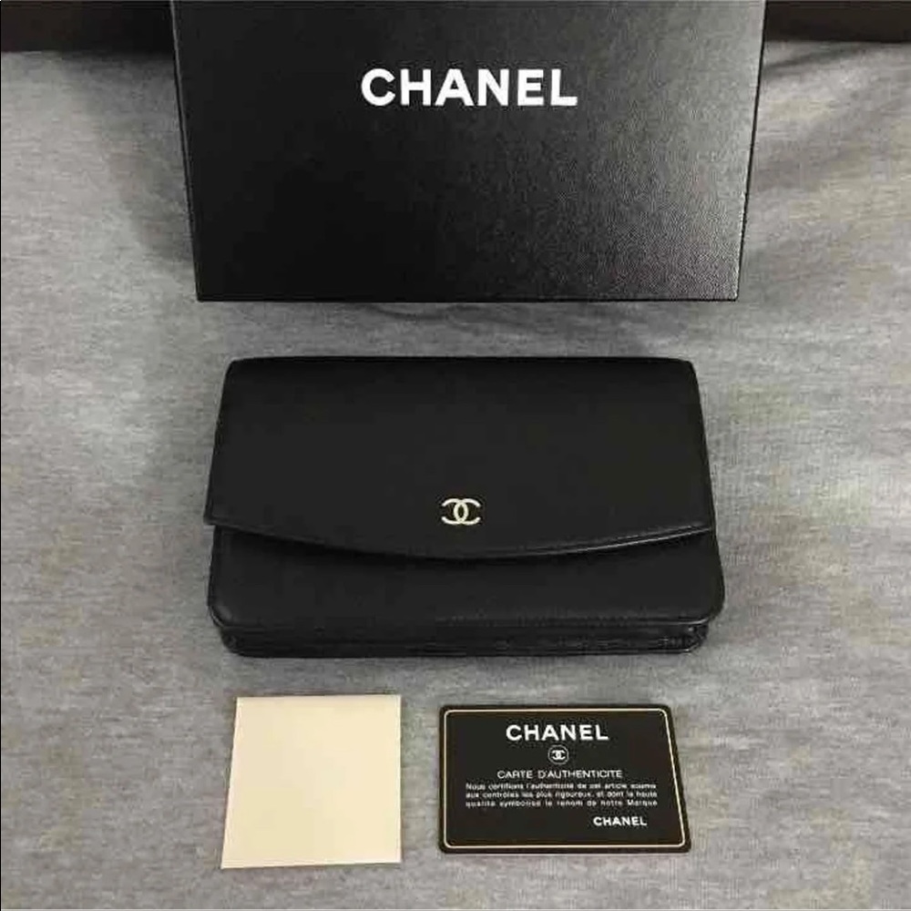 * SOLD * Chanel Sevruga Wallet On Chain bag